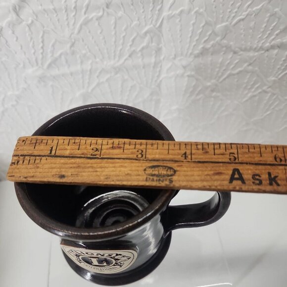 Lions International Handcrafted USA  Pottery Mug 12 Oz Chocolate Brown color - Picture 6 of 6